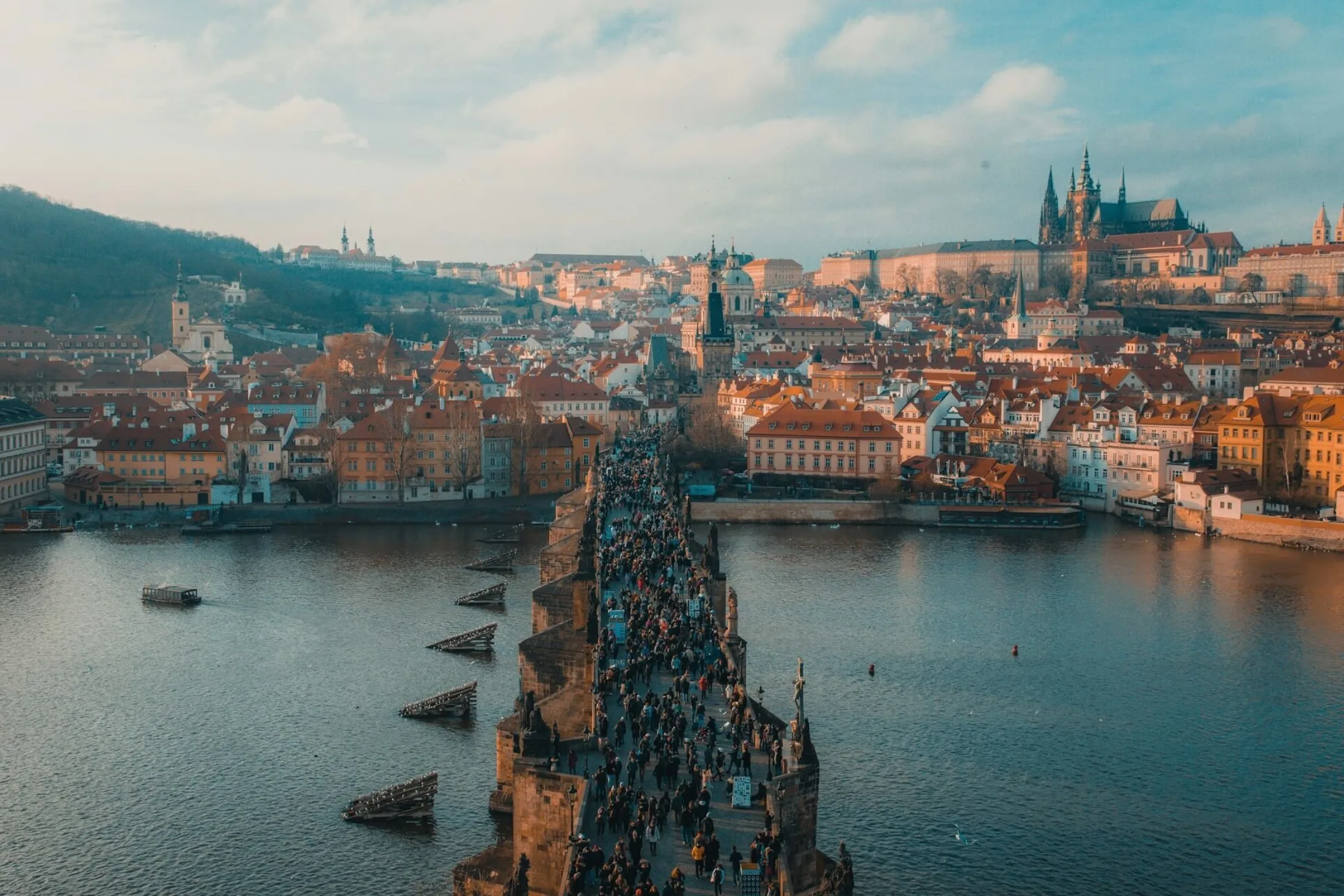 Old Bridge in Prague during ISS World Europe
